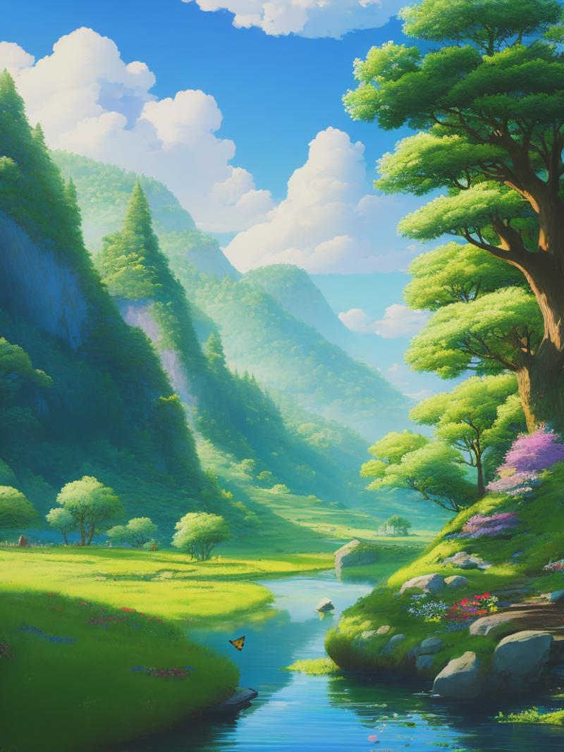 08302-3173147941-A heartwarming depiction of a serene and healing landscape inspired by the enchanting works of Hayao Miyazaki, the renowned film.png